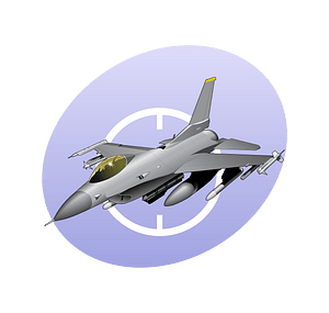F16 Flight Icon blank