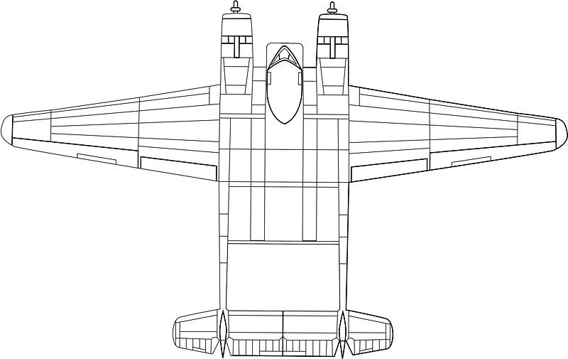 Burnelli CBY-3 planview line drawing