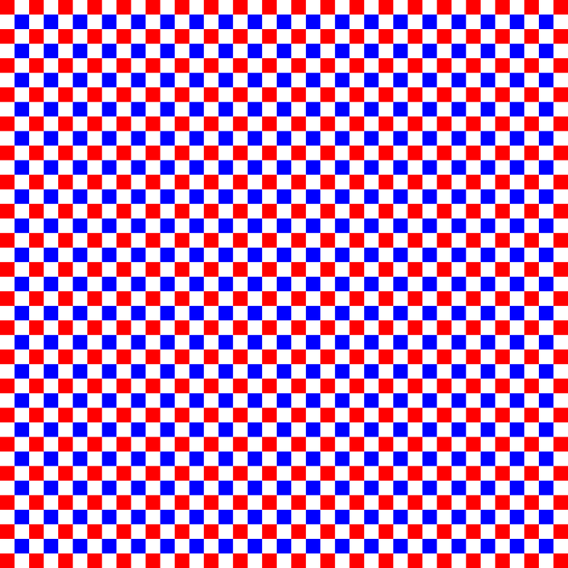 Red blue checkered