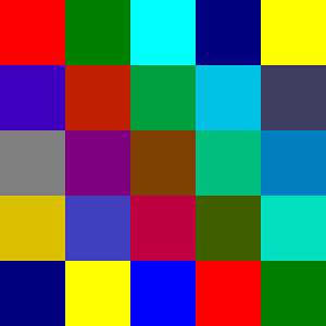 Chessboard multicolored