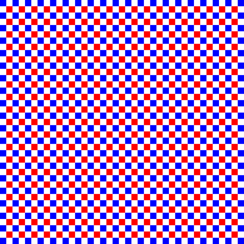 Blue red checkered