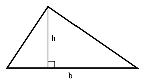 Simple triangle with height marked