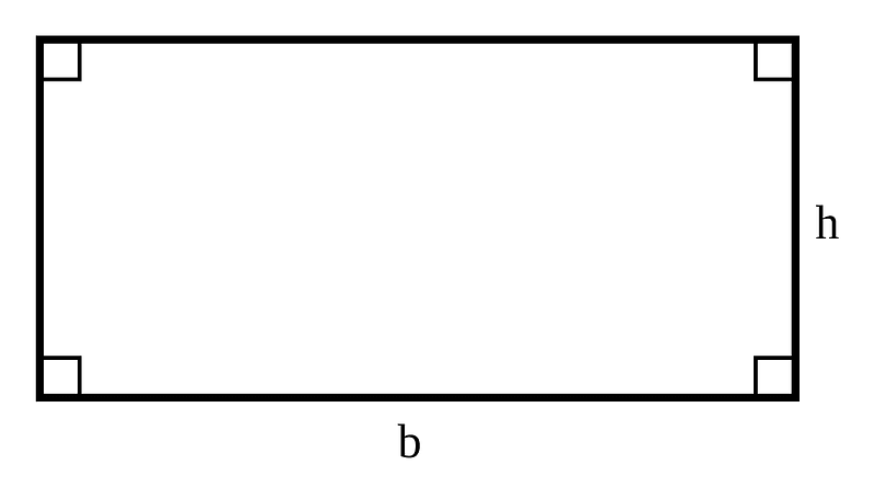 Simple rectangle with height marked