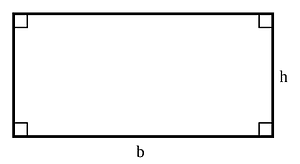 Simple rectangle with height marked