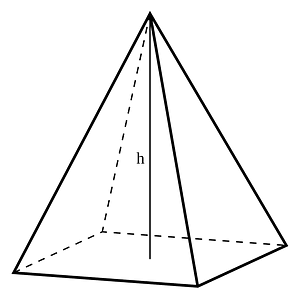 Simple pyramid with height h