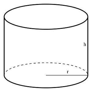 Simple cylinder with radii and height