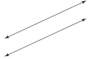 Sample of parallel and therefore non-secant lines