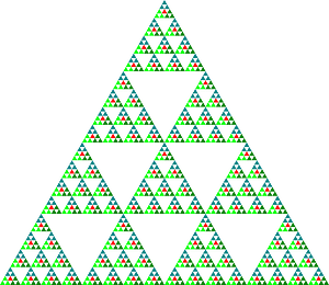 Representation of number 1000 in Sierpinski Triangle