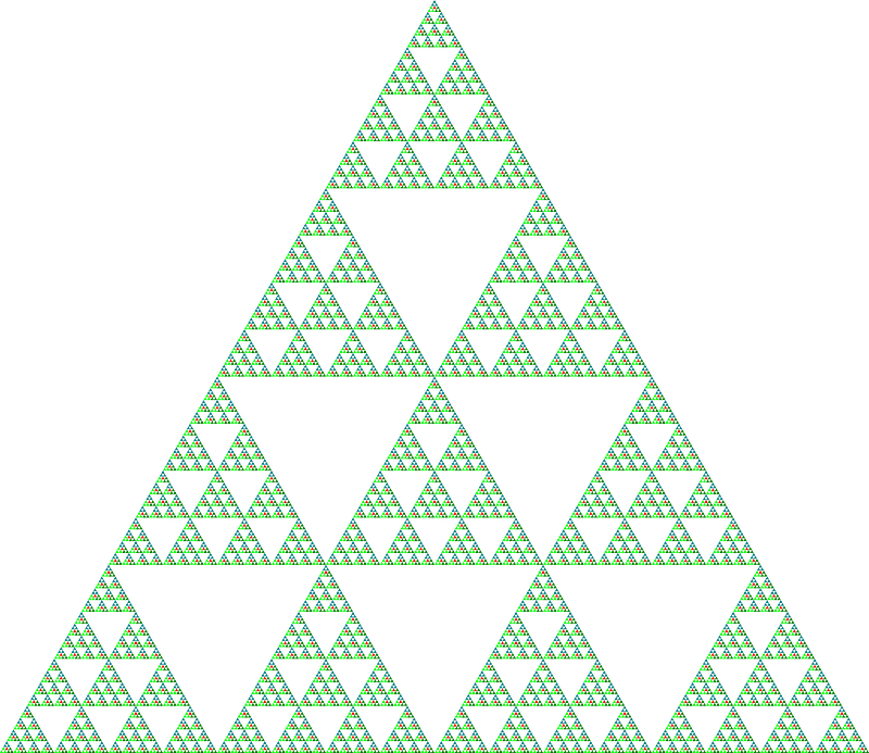 Representation of number 10000 in Sierpinski Triangle