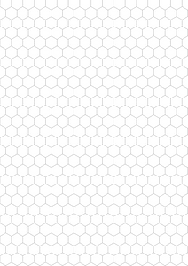 Page blanche A4 hexagonale 1pouce entreplats 90d