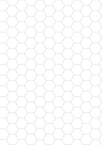 Page blanche A4 hexagonale 1pouce diag