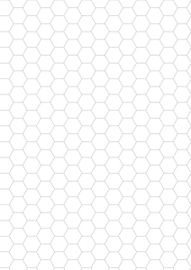 Page blanche A4 hexagonale 1cm