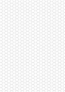 Page blanche A4 hexagonale 1cm entreplats