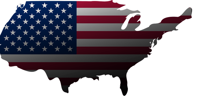 USA map flag