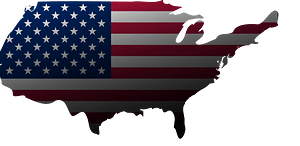 USA map flag
