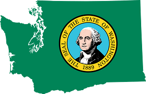 Flag map of Washington