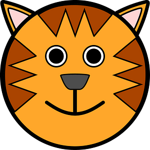 Smiling tiger face