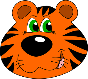 Smiling tiger face