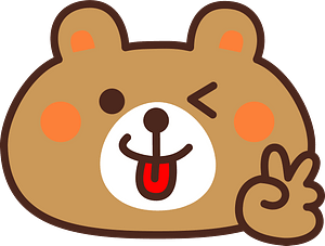Bear is Giving V sign