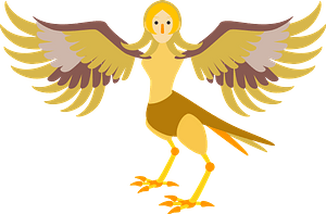Harpy mythical creature - man and bird