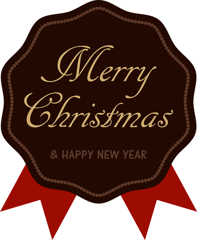Merry Christmas label