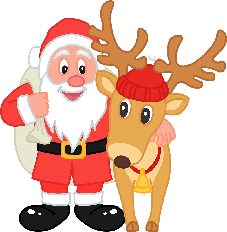 Santa Claus and reindeer