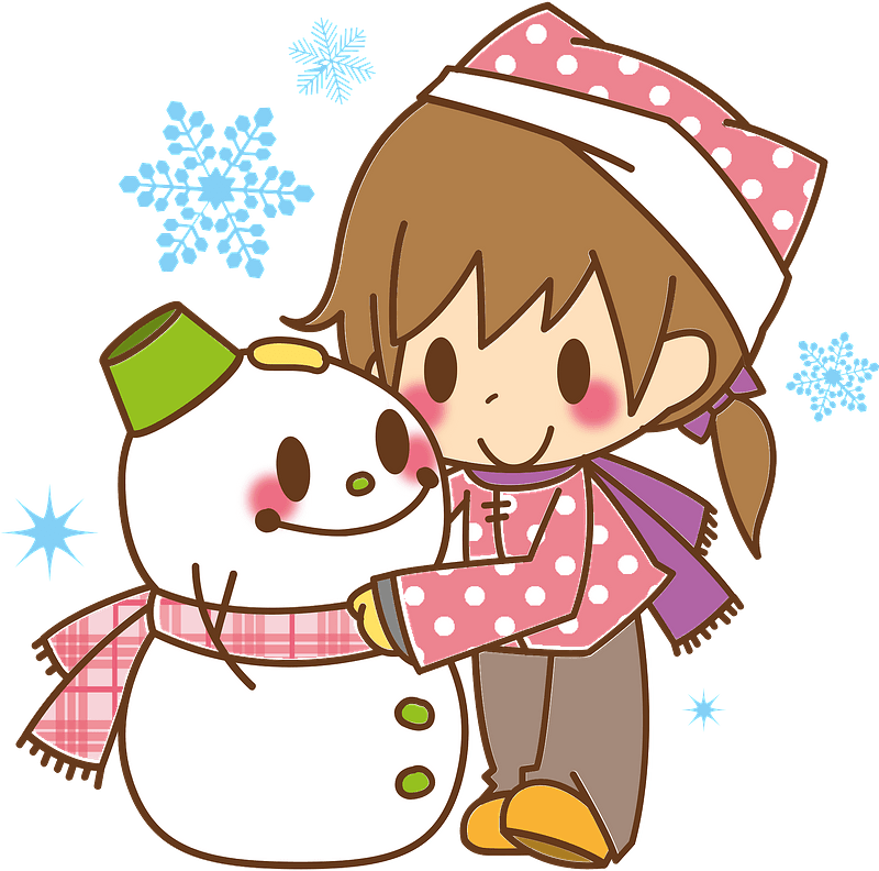 Girl is Building a Snowman