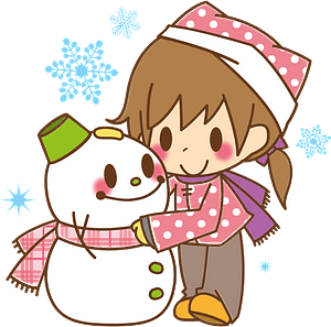 Girl is Building a Snowman