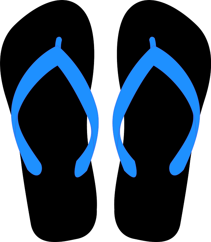 Flip-flops - Black Soles, Blue Straps
