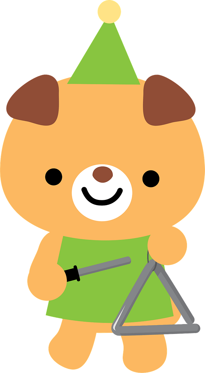 Bear is Playing the Triangle