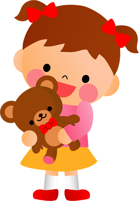 Little girl with teddy bear