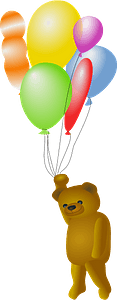 Teddy bear with balloons
