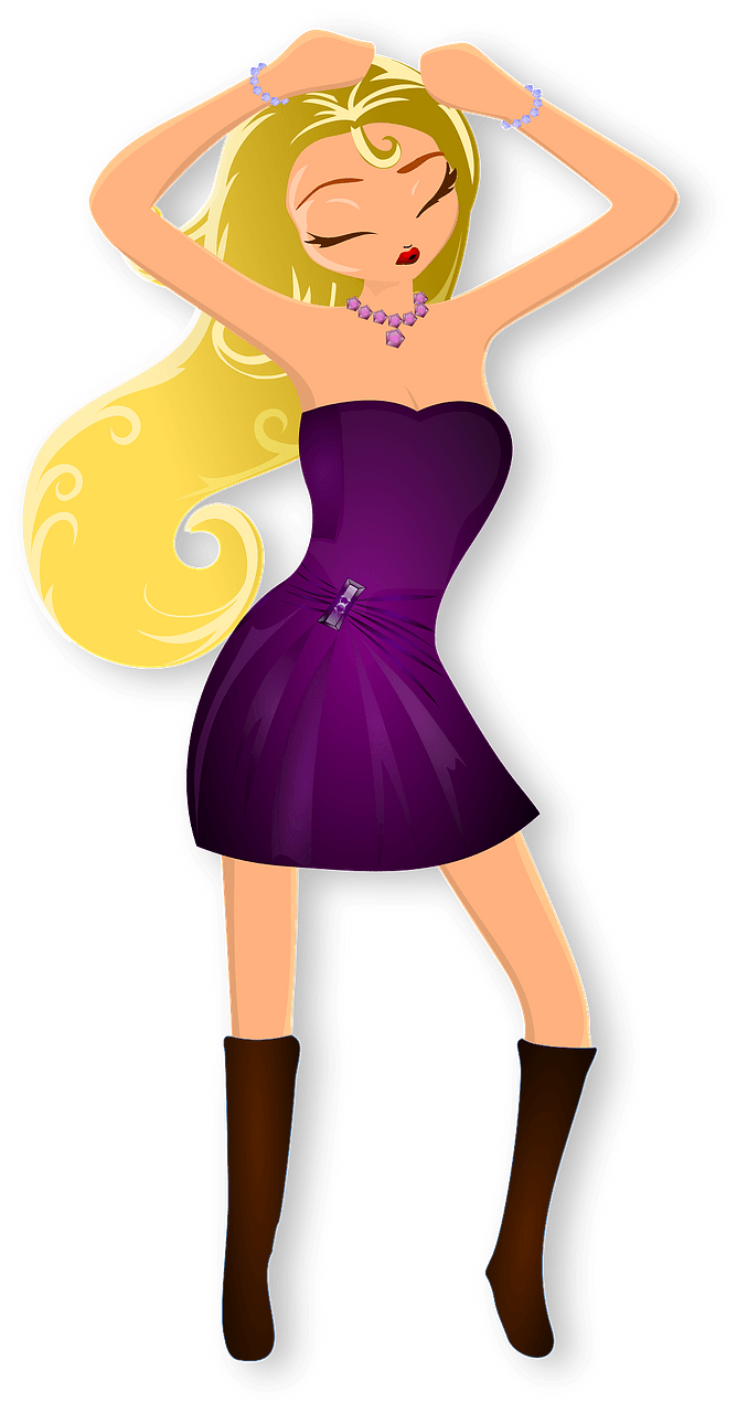Glamorous lady dancing
