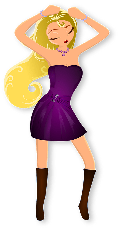 Glamorous lady dancing