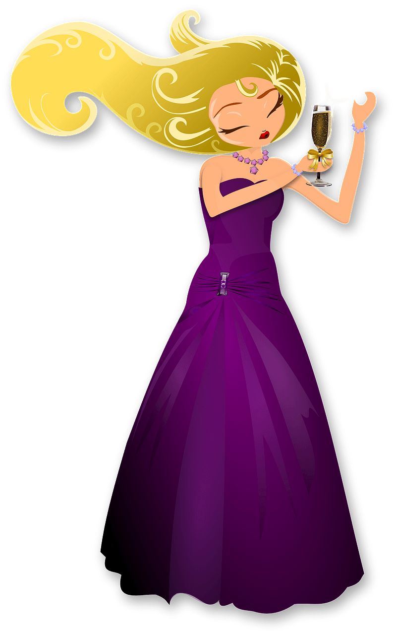 Glamorous lady dancing