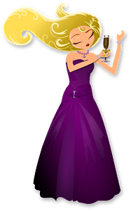 Glamorous lady dancing