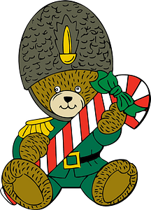 Christmas guard bear