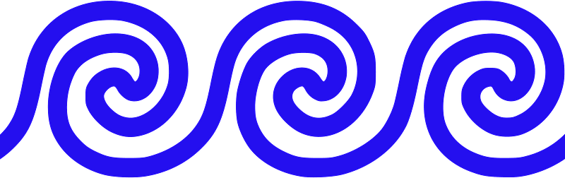 Waves meander pattern