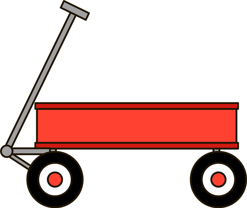 Red wagon - Free vector clipart images on creazilla.com