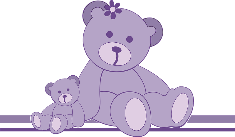 Purple teddy bears