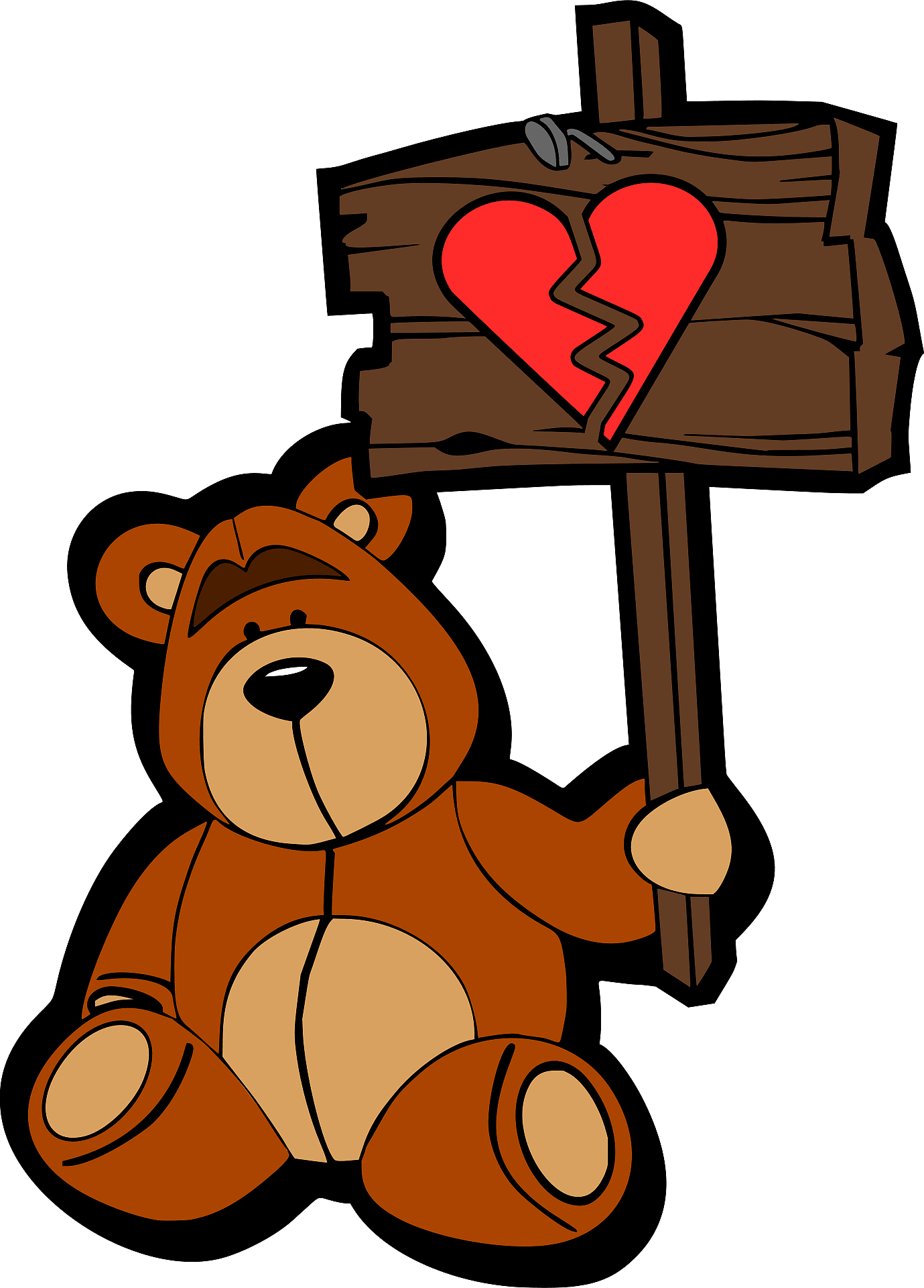 Teddy bear broken heart online