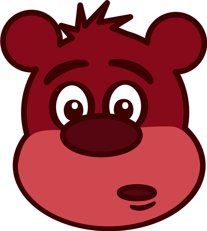 Cartoon bear face