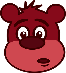 Cartoon bear face