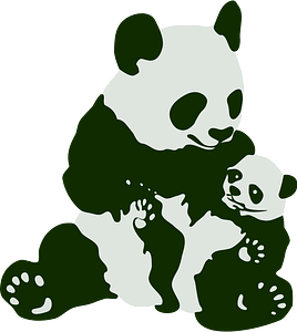 Panda and baby panda
