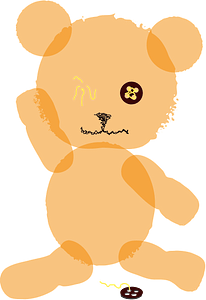 Teddy bear with one eye