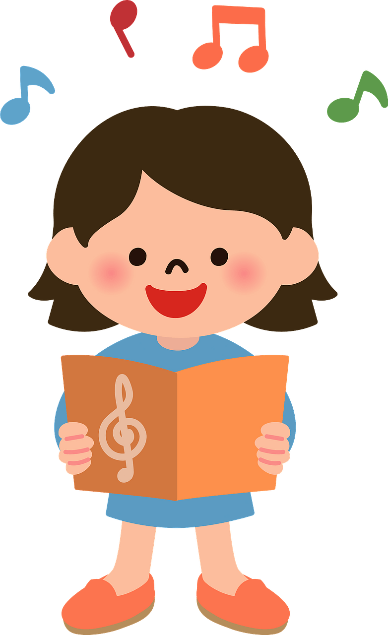 Girl is singing