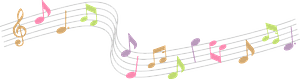 Musical notes border design