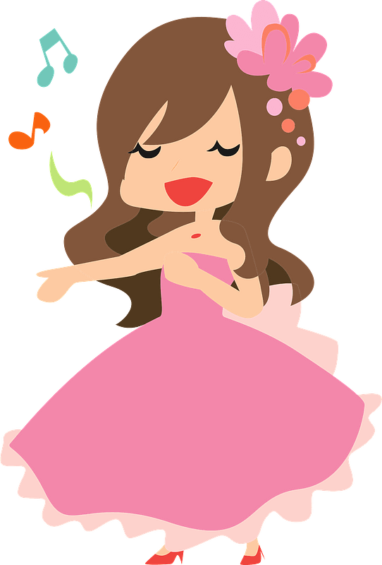 Idol girl is singing