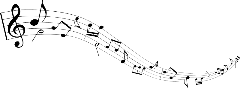 Musical notes music border