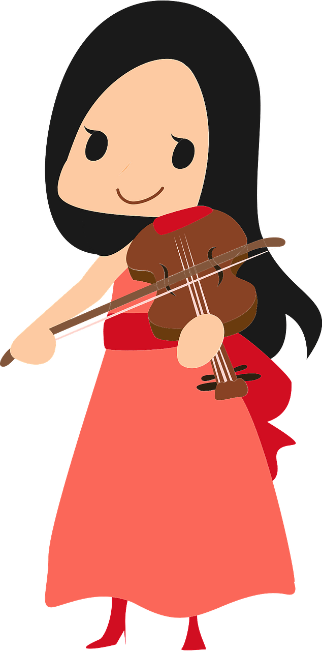 Woman is playing violin